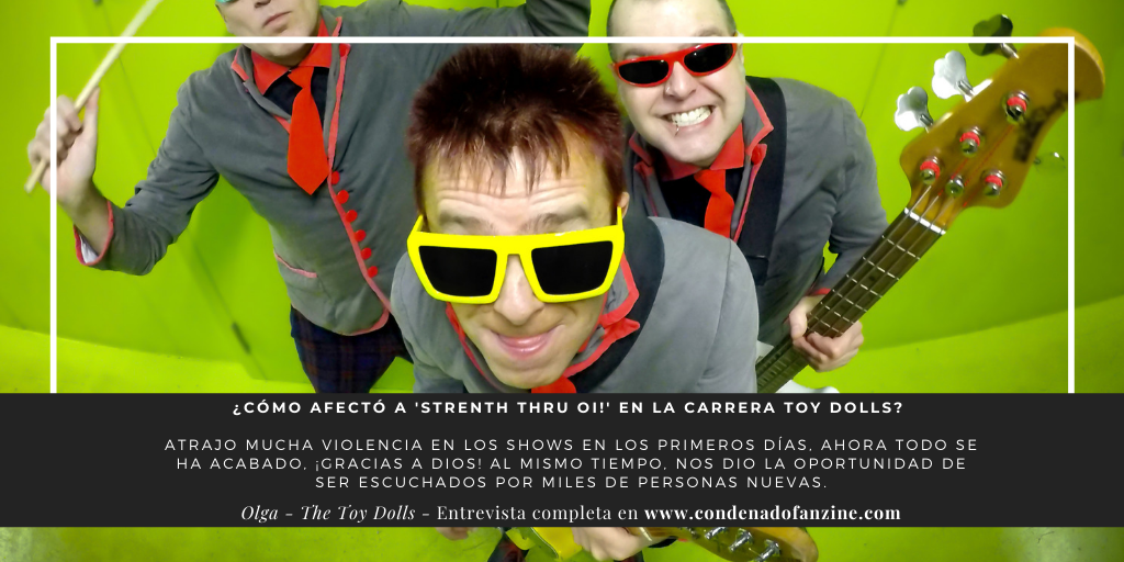 Entrevista a Olga, de The Toy Dolls, con motivo de la publicación de 'Episode XIII' (Maldito Records, 2019) y de su próxima gira por España junto a CRIM