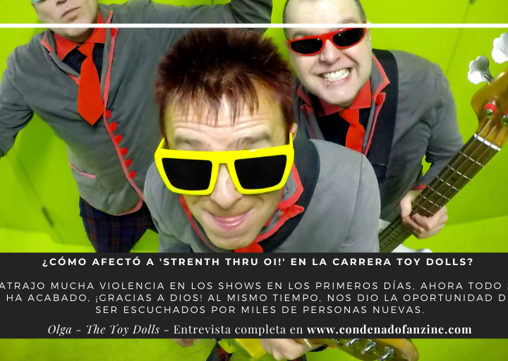 Entrevista a Olga, de The Toy Dolls, con motivo de la publicación de 'Episode XIII' (Maldito Records, 2019) y de su próxima gira por España junto a CRIM