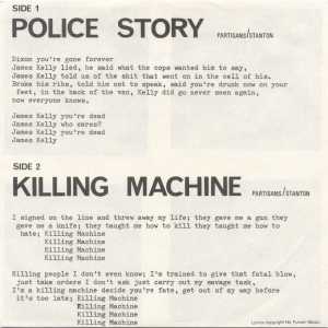 Letras del single Police Story/Killing Machine de The Partisans