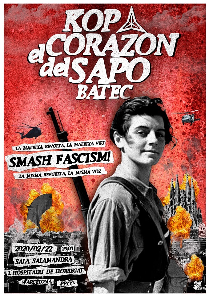 Cartel del concierto de KOP + El Corazón del Sapo + Batec @ Salamandra, el 22 de febrero de 2020