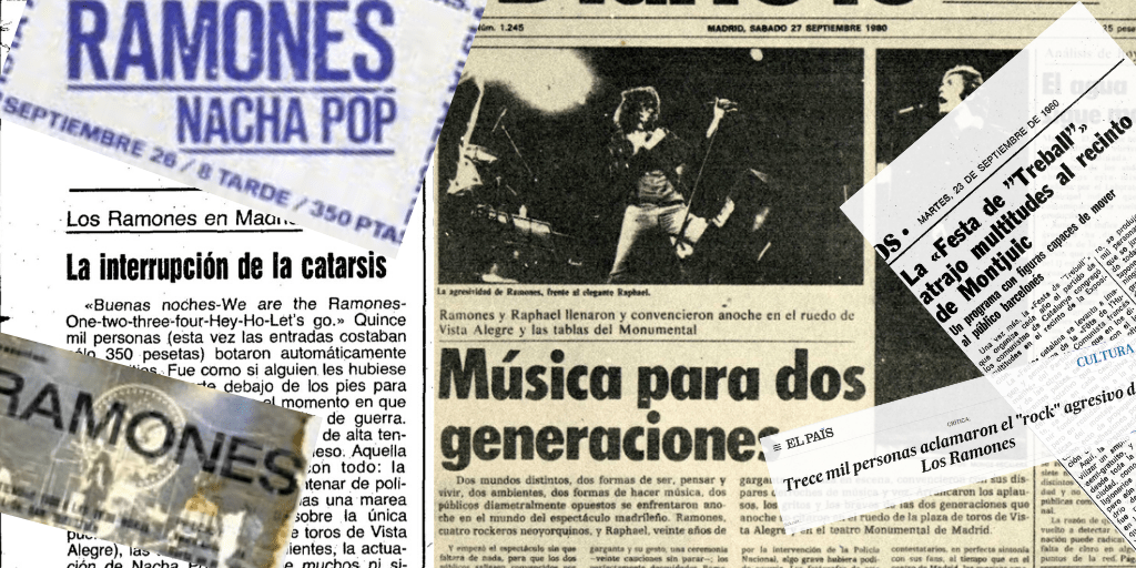 Artículo especial sobre los conciertos de Ramones en Barcelona, Madrid y San Sebastián en septiembre de 1980
