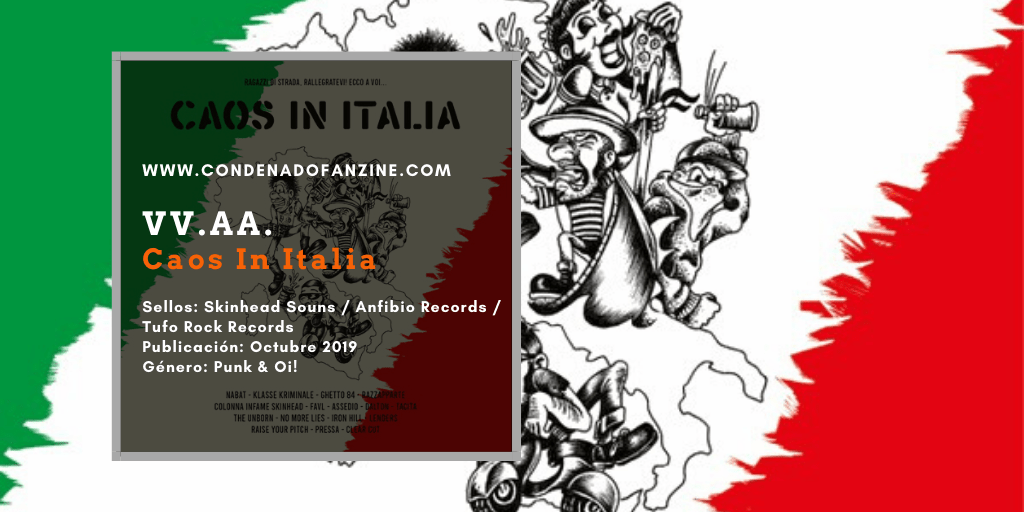 Reseña: VV.AA. Caos In Italia (Skinhead Sounds / Anfibio / Tufo Rock, 2020)
