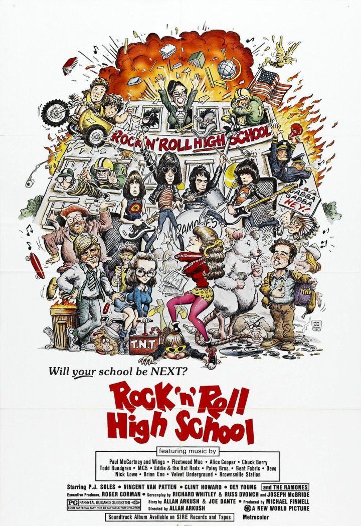 Cartel de la película Rock N Roll High School de Ramones (197)