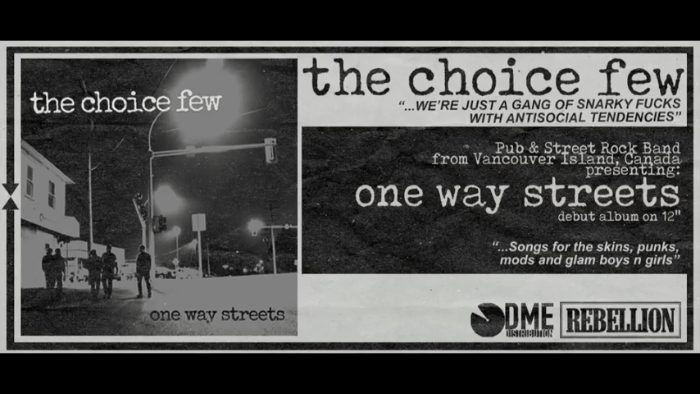 The Choice Few: "Out On A Tenner", song taken from debut album relased by Rebellion Records in 2021