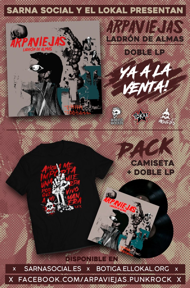 Edición en vinilo de 'Ladrón de Almas' de Arpaviejas por El Lokal y Sarna Social