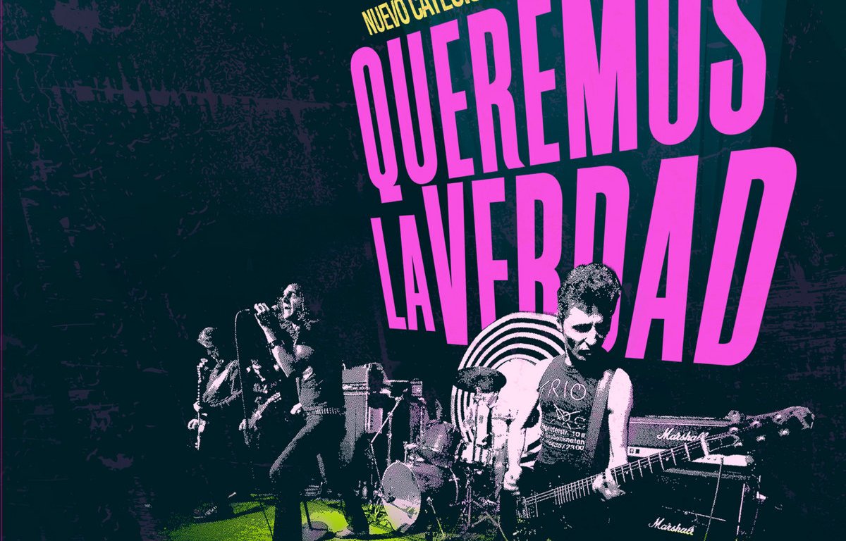 Nuevo Catecismo Católico: Portada de 'Queremos la verdad" 7" (Folc Records, 2021)