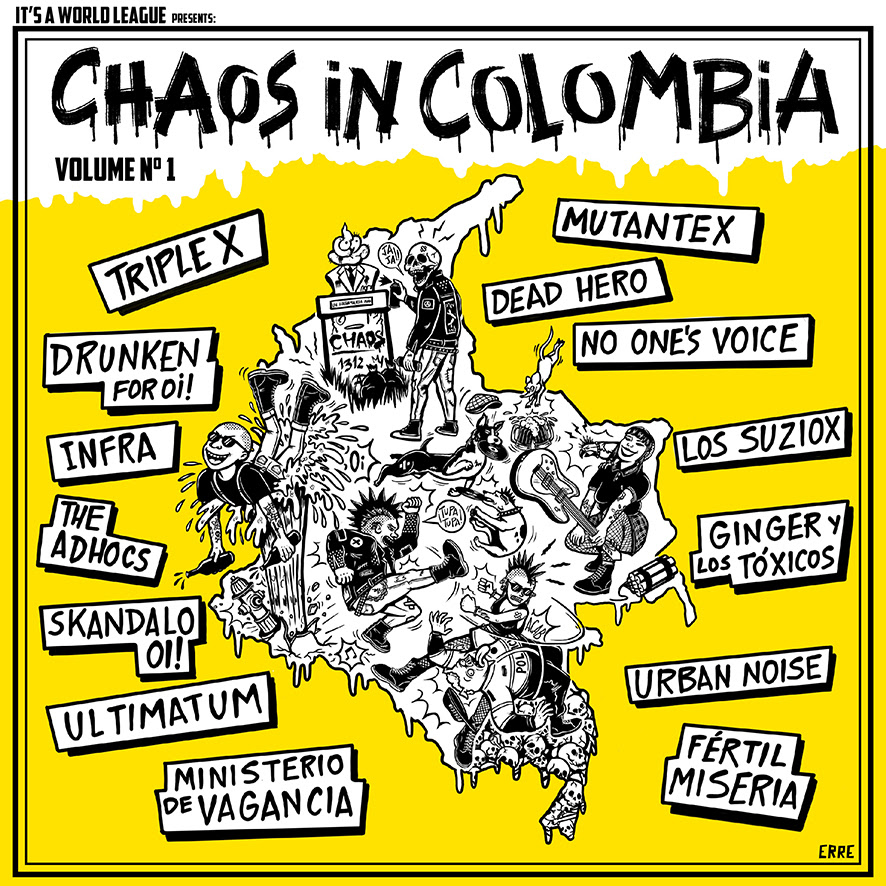 Portada de la compilación 'Chaos In Colombia' (2021)