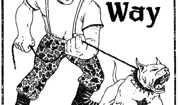 Portada del 7" de debut de Violent Way (Contra Records / Mister Face Records, 2021) by Andoni de la Cruz