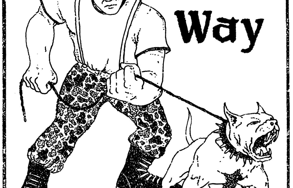 Portada del 7" de debut de Violent Way (Contra Records / Mister Face Records, 2021) by Andoni de la Cruz