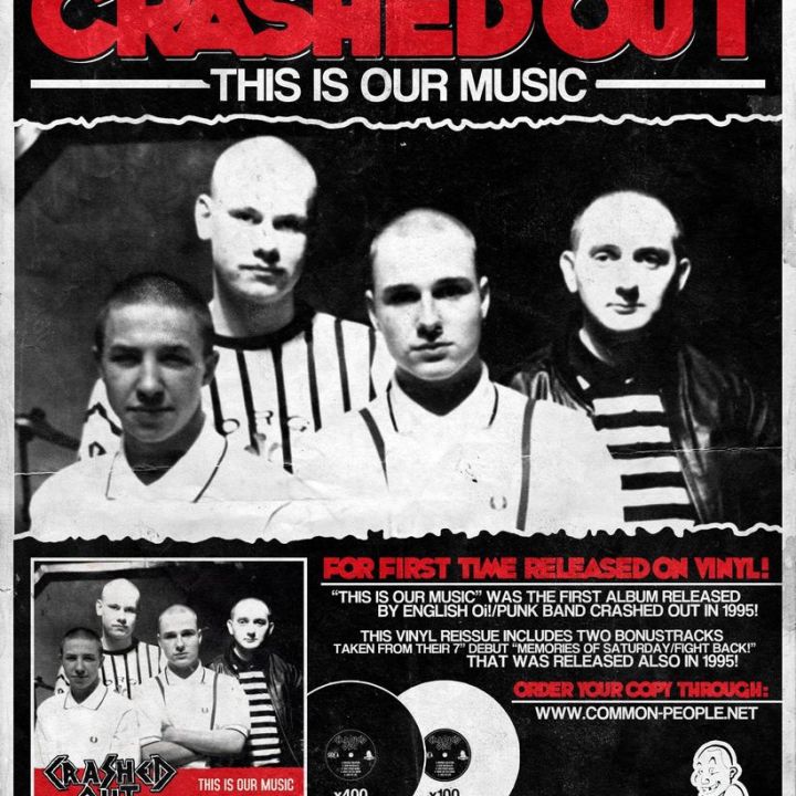 Edición por primera vez en vinilo del disco 'This Is Our Music' de Crased Out editado originalmente en 1995. Edición en vinilo por Common People Records en marzo de 2021