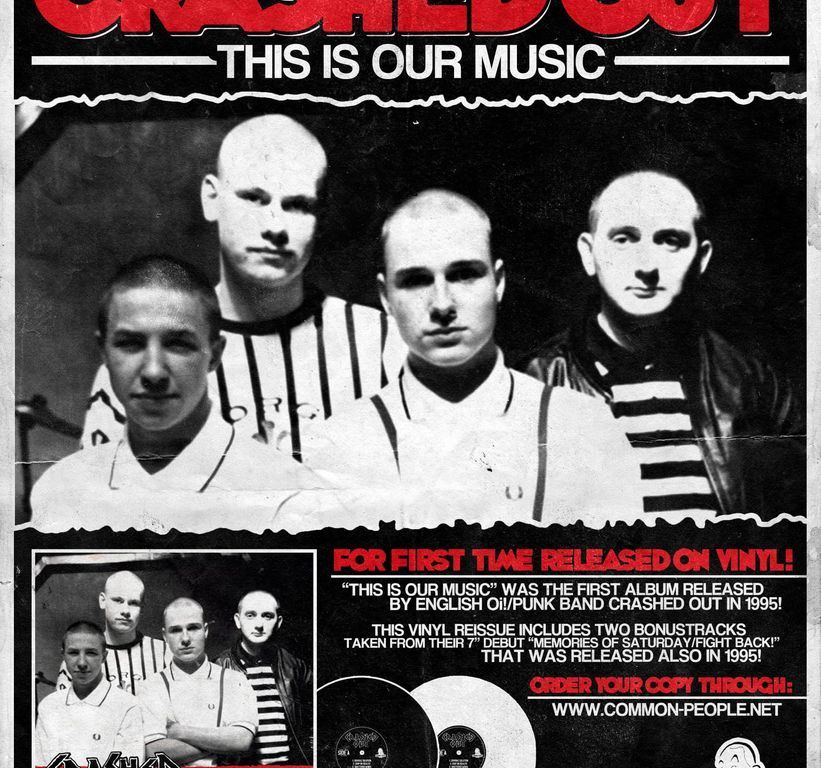 Edición por primera vez en vinilo del disco 'This Is Our Music' de Crased Out editado originalmente en 1995. Edición en vinilo por Common People Records en marzo de 2021
