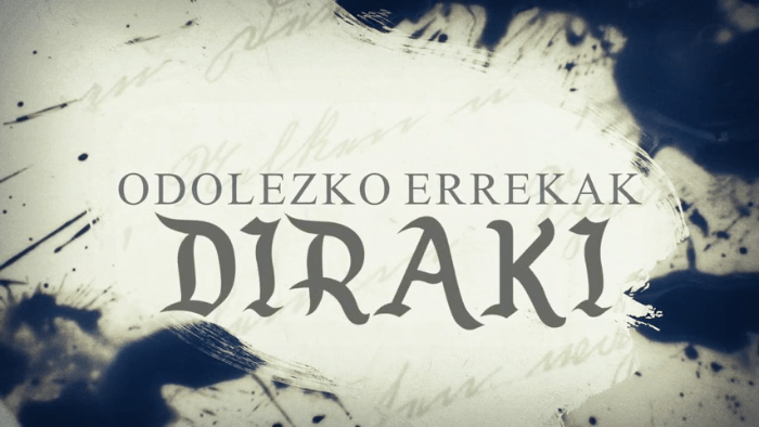 Vídeo con letra de la canción "Odolezko errekak" de Dikari (marzo, 2021)