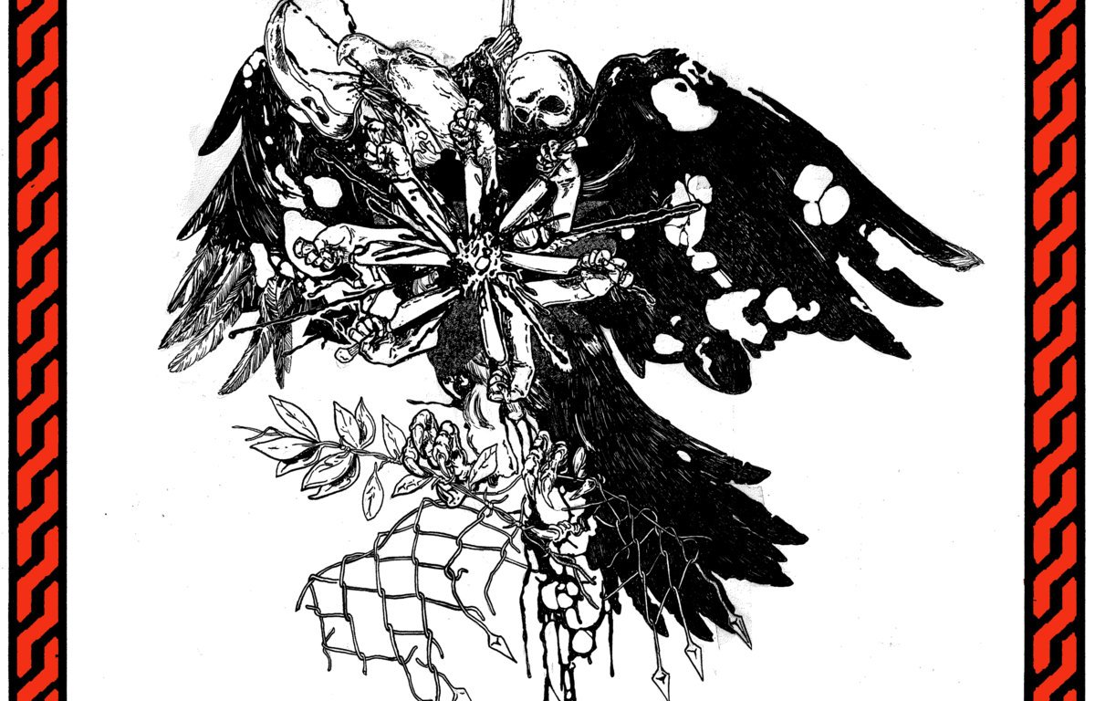 Portada del 7" 'Descolonizar' de Fármaco, editado por Discos Enfermos en 2021