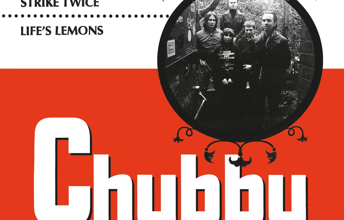 Portada del 7" 'Lightning Don't Strike Twice​/​Life's Lemons' de Chubby and The Gang, que publican Partisan Records y Resident Records en 2021