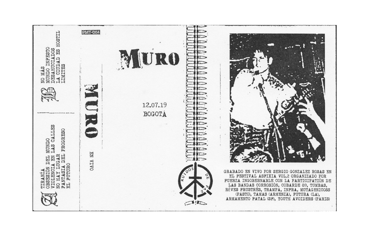 Portada de la casete 'Live in Bogotá 12.07.2019' de Muro