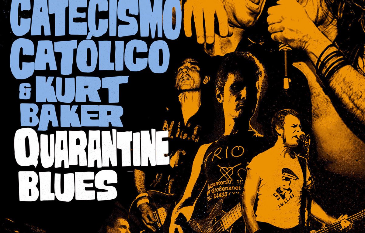 Portada de 'Quarantine blues' de Nuevo Catecismo Católico & Kurt Baker, que edita Folc Records (2021)a