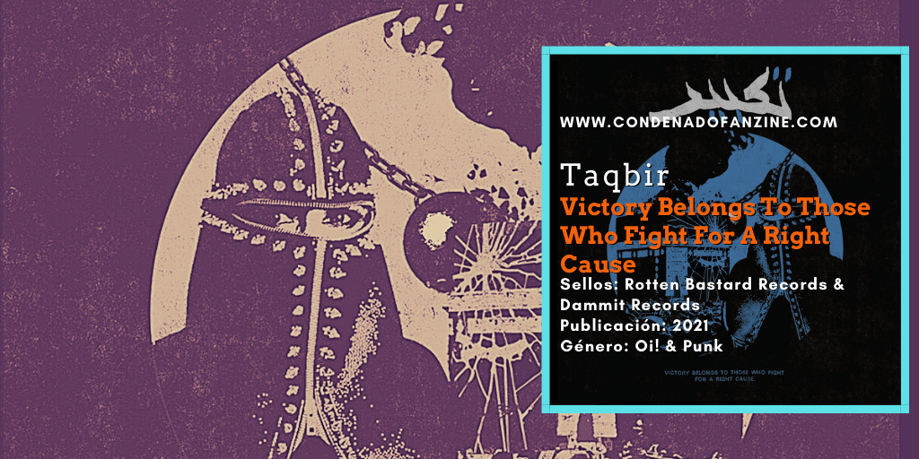 Reseña del 7" 'Victory Belongs To Those Who Fight For A Right Cause' editado por La Vida Es Un Mus en junio de 2021