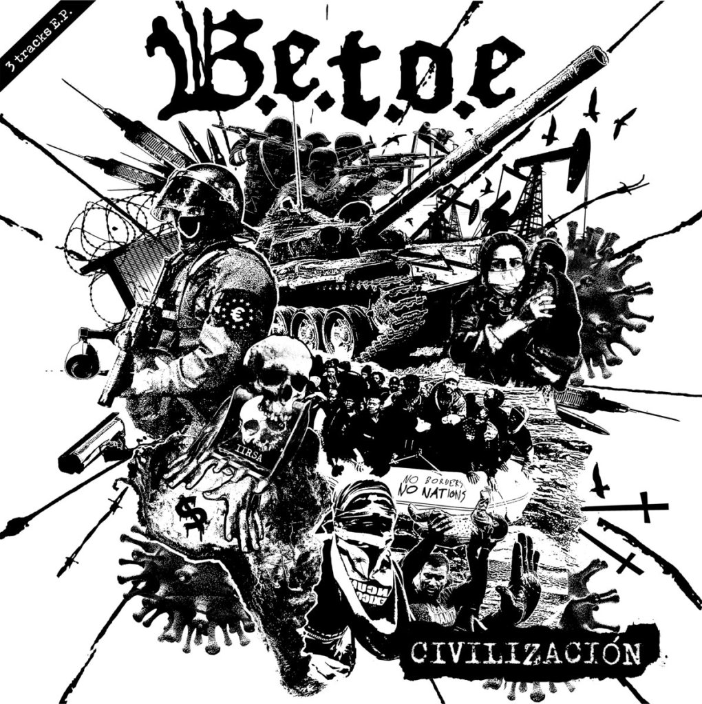 Portada del 7" EP 'Civilización' de B.E.T.O.E. (Blown Out Media, 2021)