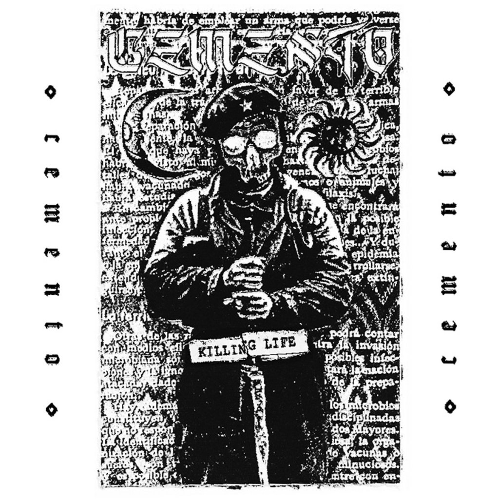 Portada de la casete 'Killing Life' (Iron Lung Records, 2021) de Cemento