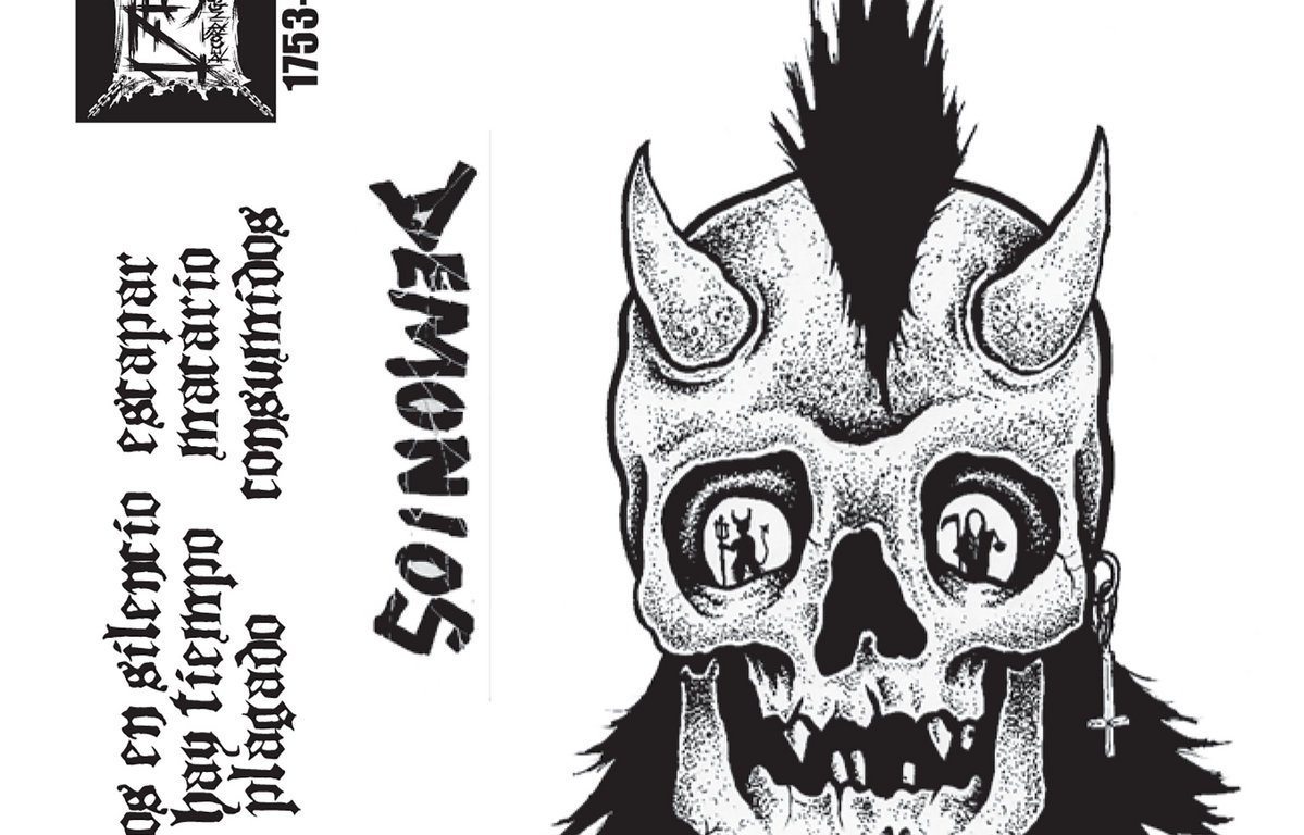 Portada de la casete de debut de Demonios, banda punk procedente de Los Ángeles