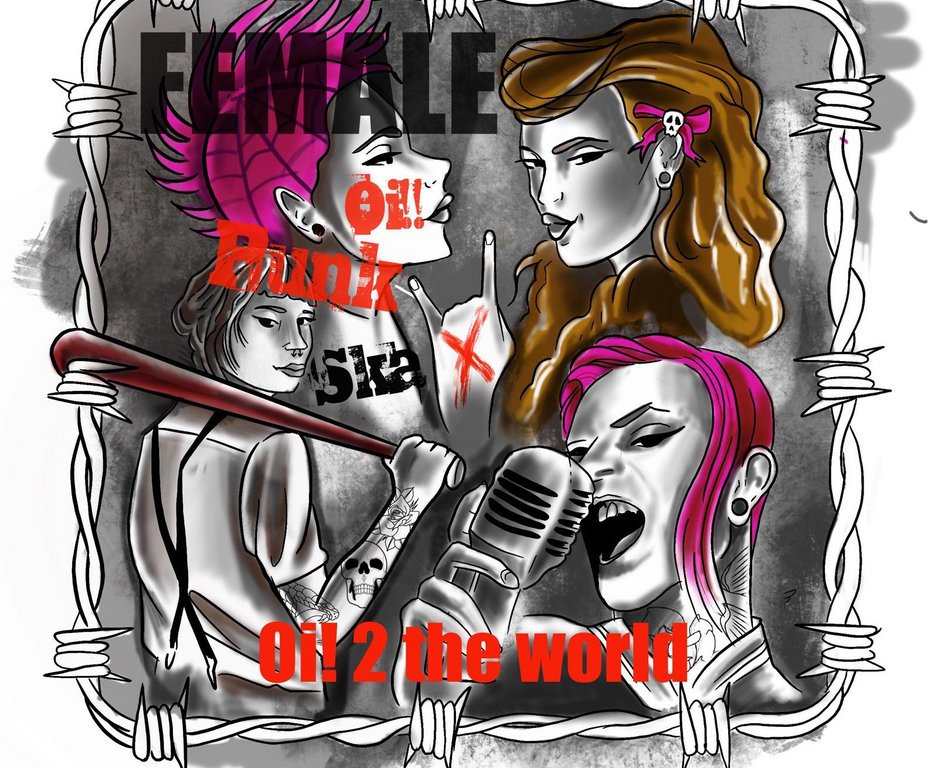 Portada de 'Oi 2 the World Vol 3 - Female Punk, Oi, and Ska' (2021)