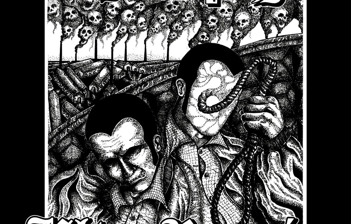 Portada del 7" split entre Смерч y Ultra Razzia (Primator Crew, 2021)