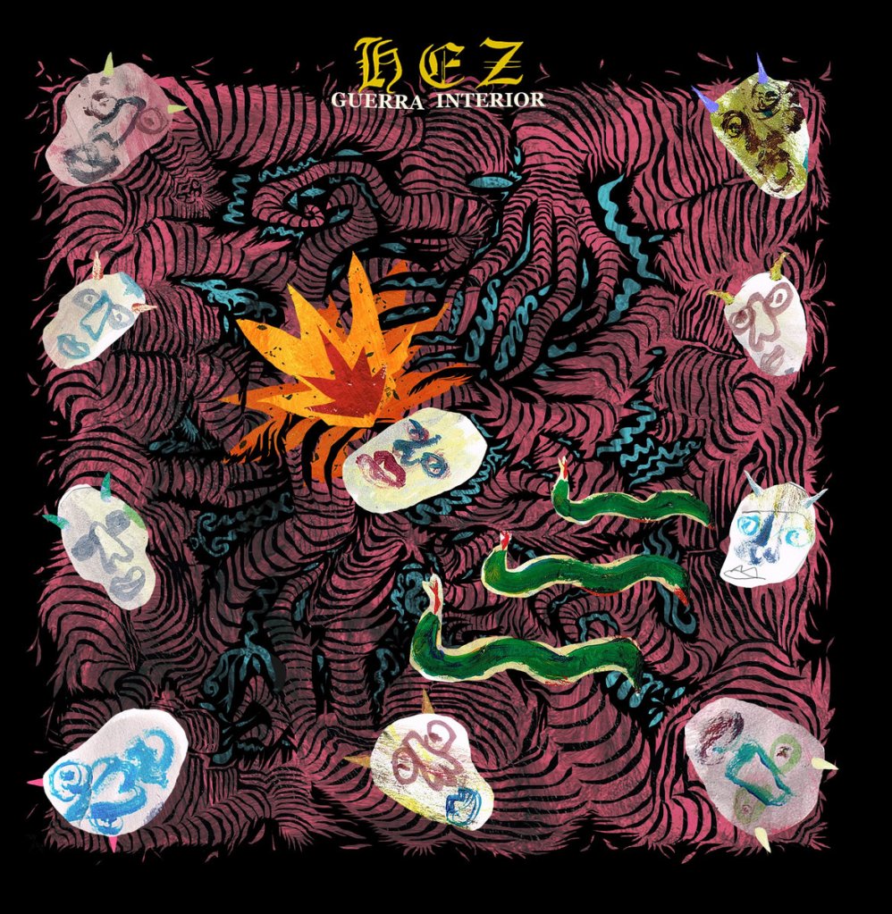 Portada del 7" 'Guerra Interior' de Hez co-editado y distribuido en España por Discos Enfermos