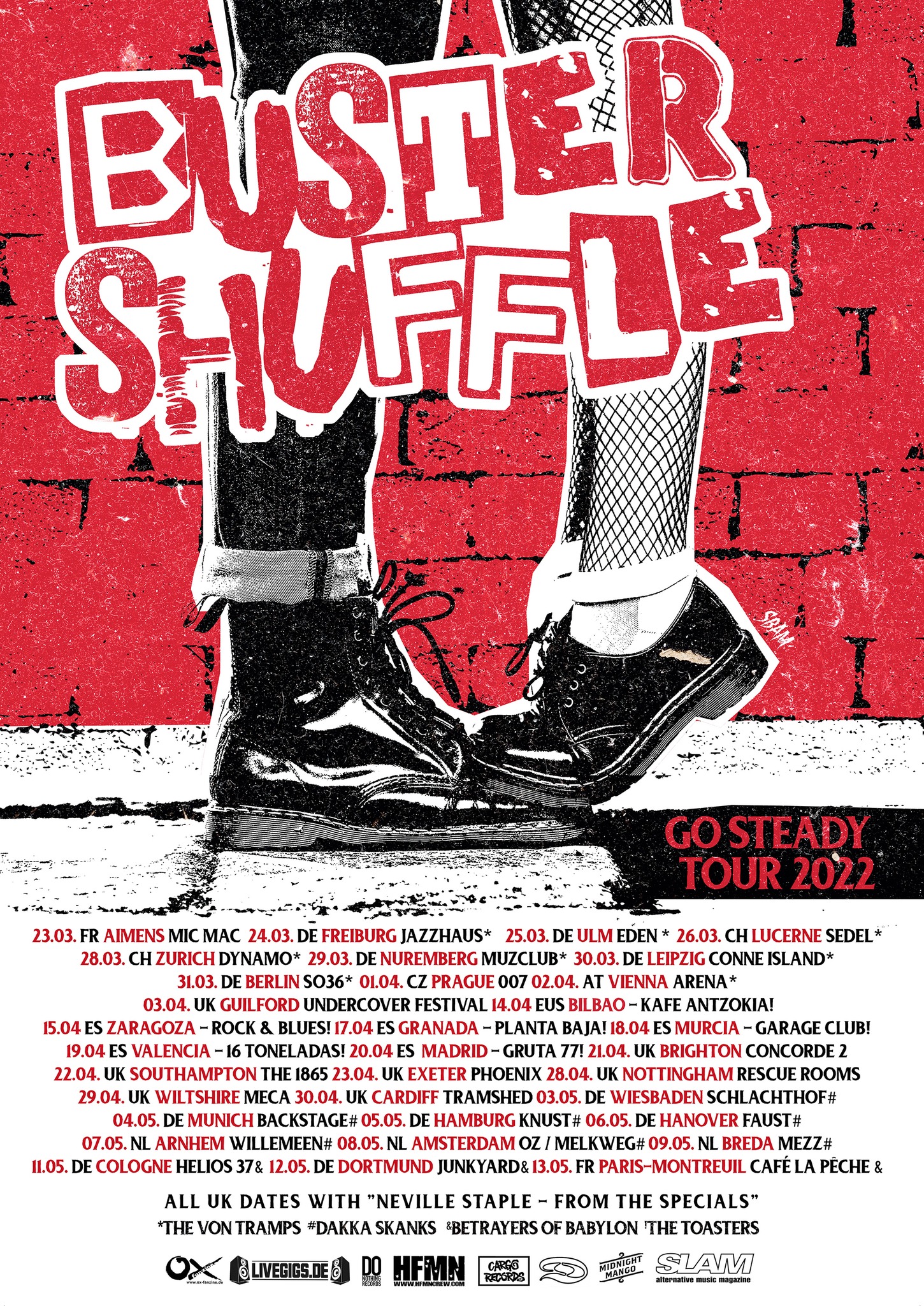Fechas de la gira 2022 de Buster Shuffle