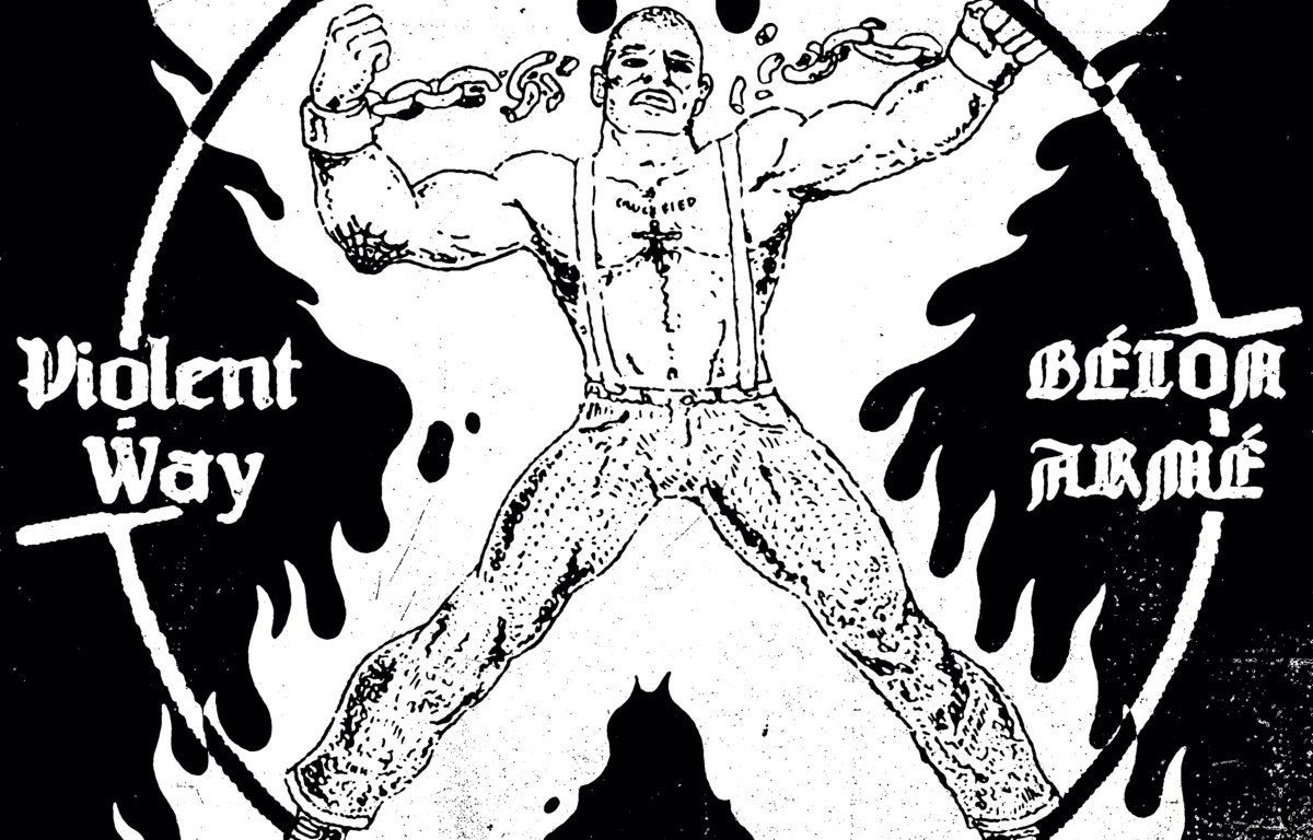 Portada de 'Release The Skins', disco compartido entre Violent Way y Béton Armé (2021)