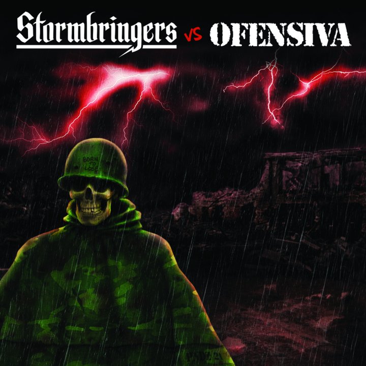 Portada del 7" compartido entre Stormbringers & Ofensiva (2022)