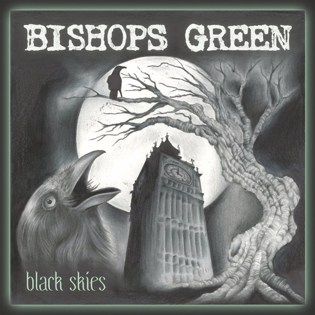 Portada del disco 'Black Skies' de Bishops Green (2022)