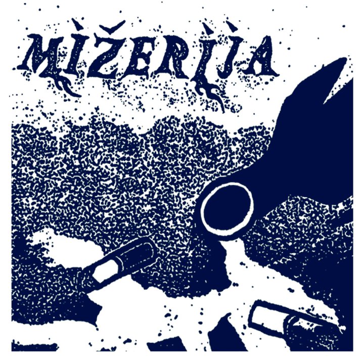 Portada de la Demo de cuatro canciones de Mižerija, editada en 2022 por Doomtown Records