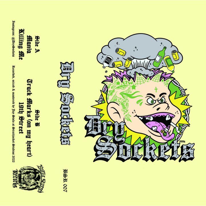 Portada de la cassette de 'Demo' de Dry Sockets (2022)