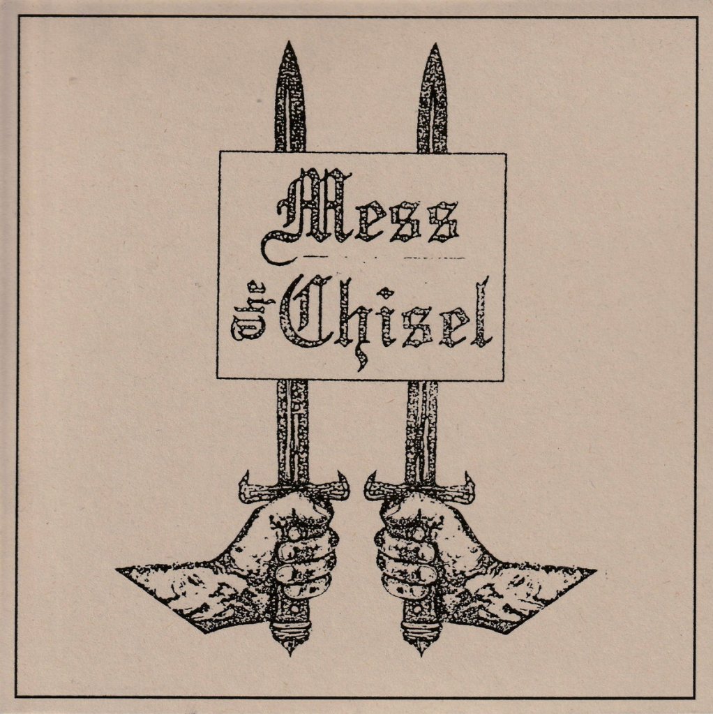 Portada del 7" compartido entre The Chisel y Mess (2022)