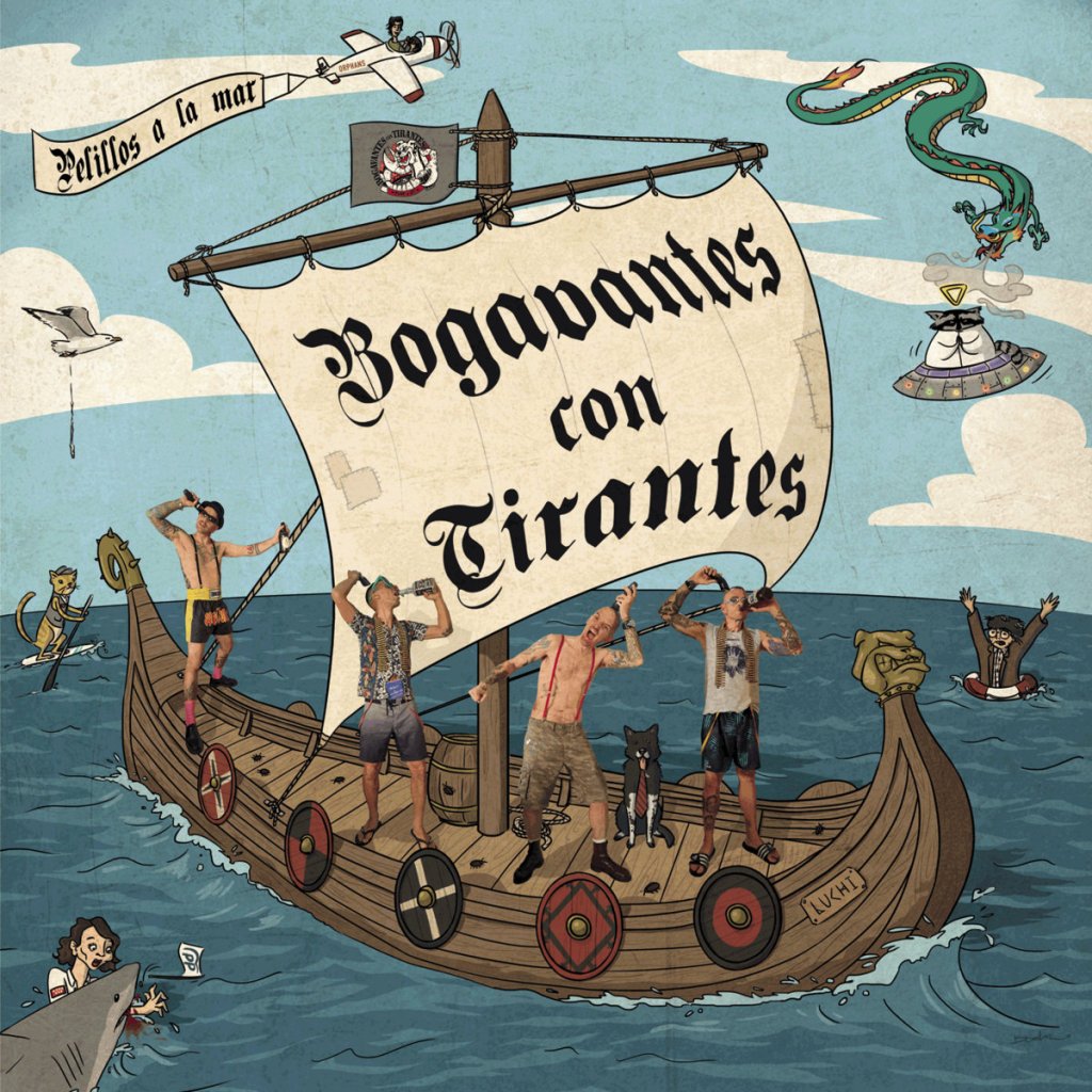 Portada del disco 'Pelillos a la mar / Me cago en la mar' de Bogavantes con Tirantes (2023)