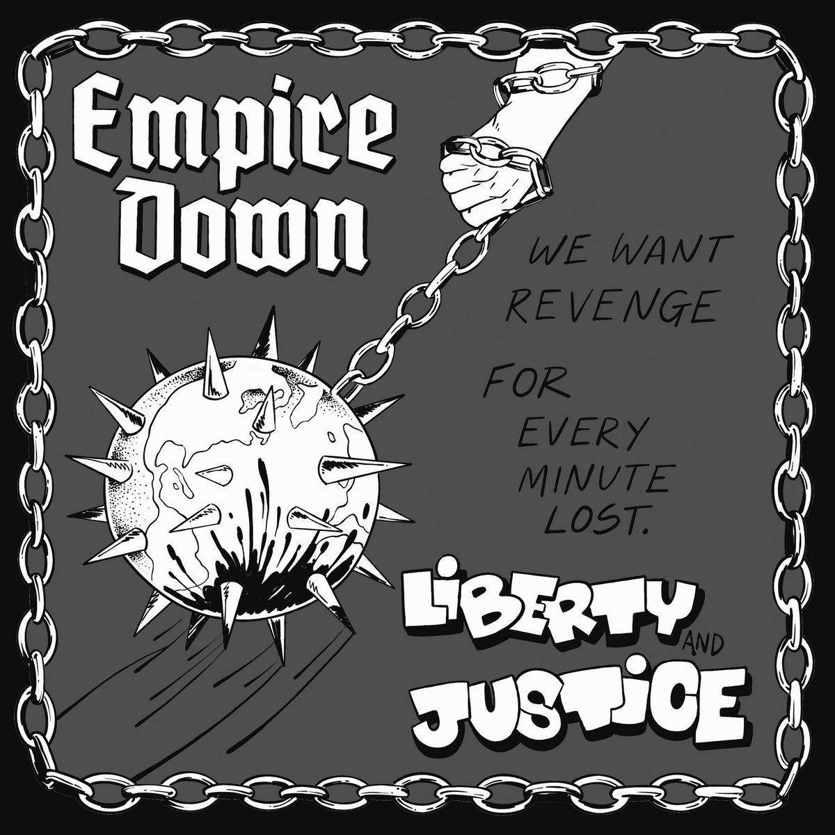 Portada del 12" split entre Empire Down y Liberty and Justice (2023)