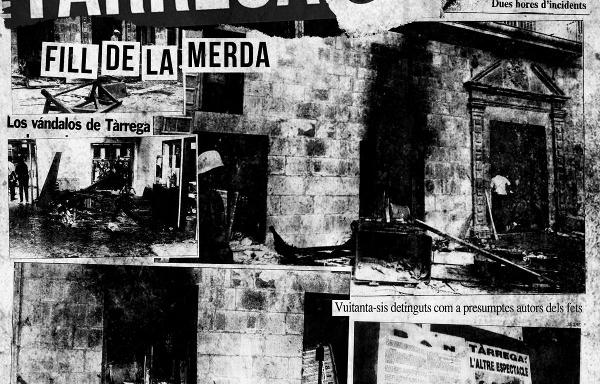 Portada del 7" 'Fill de la merda' de Tàrrega'91 (2023)