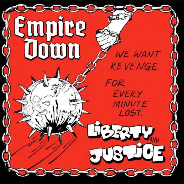 Portada del disco compartido entre Empire Down y Liberty and Justice: 'We want revenge for every minute lost' (2023)