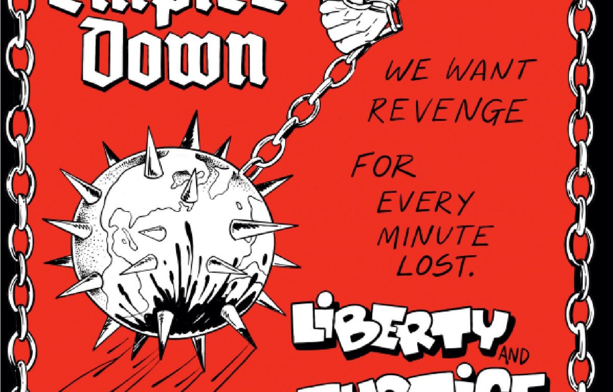 Portada del disco compartido entre Empire Down y Liberty and Justice: 'We want revenge for every minute lost' (2023)