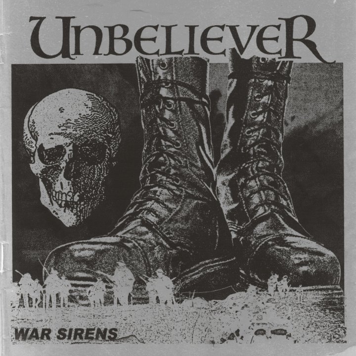 Portada del EP 'War Sirens' de Unbeliever (2023)