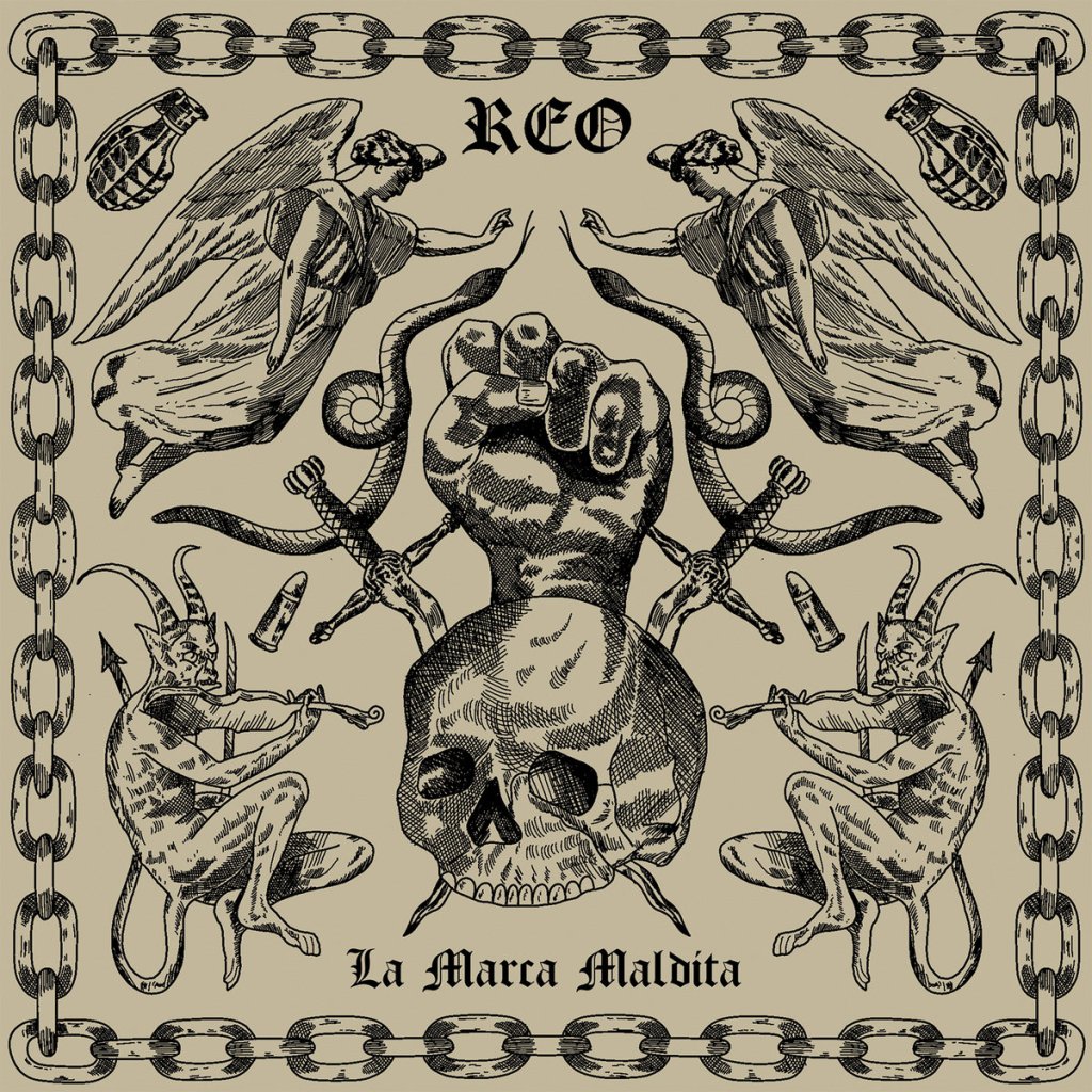 Portada del LP 'La marca maldita' de Reo (2023)