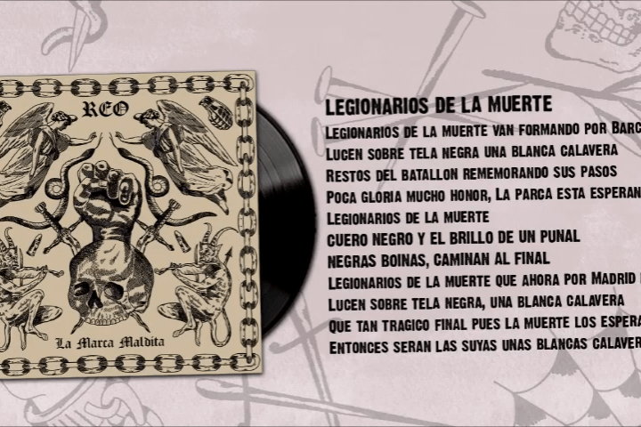 Canción "Legionarios de la muerte" del disco 'La marca maldita' de Reo (2023)