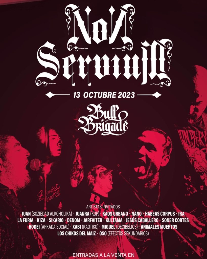 Cartel del concierto de Non Servium en el Wizink Center (Madrid / 13 octubre 2023(