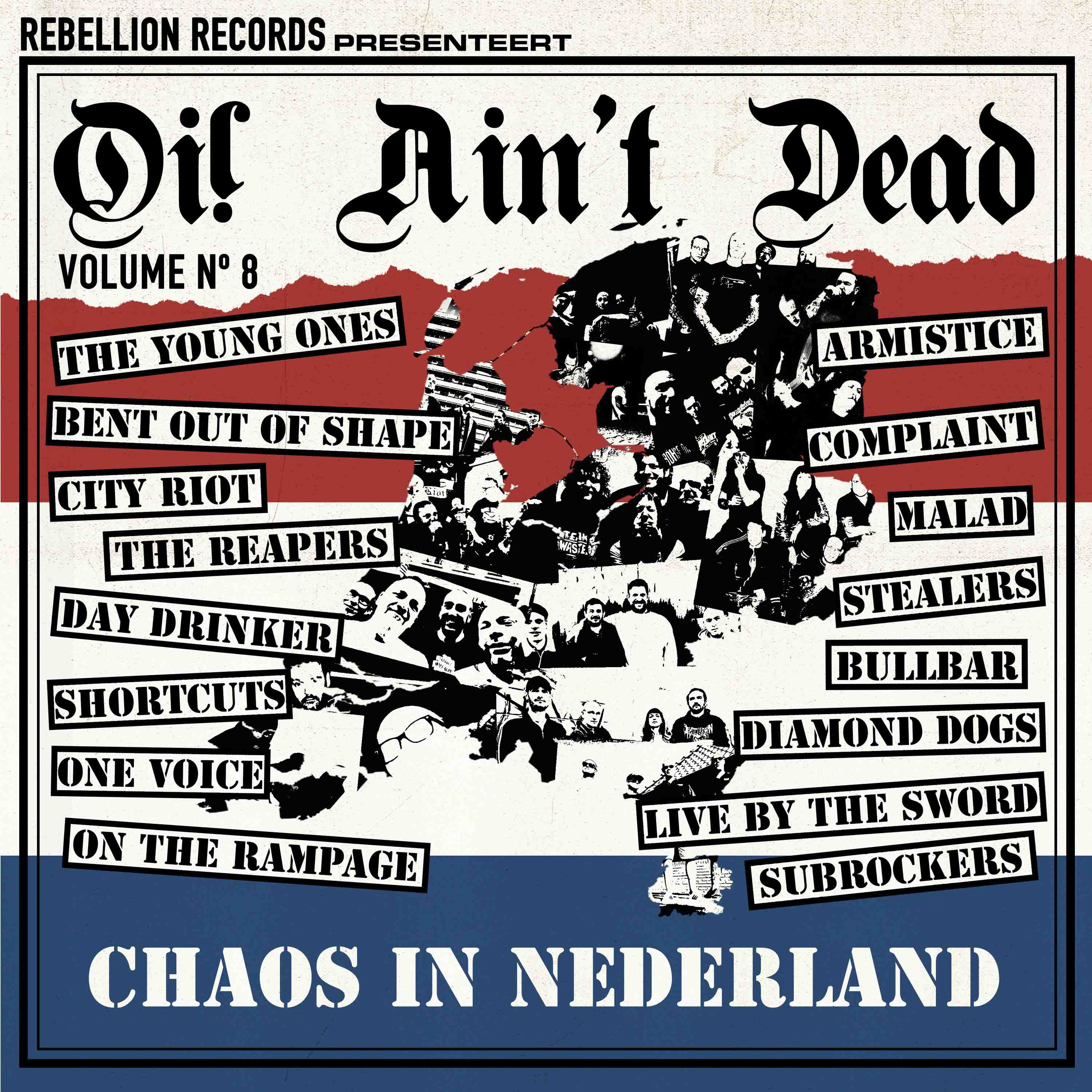 Portada del disco 'Oi! Ain't Dead vol. 8 - Chaos In Nederland' (2023)