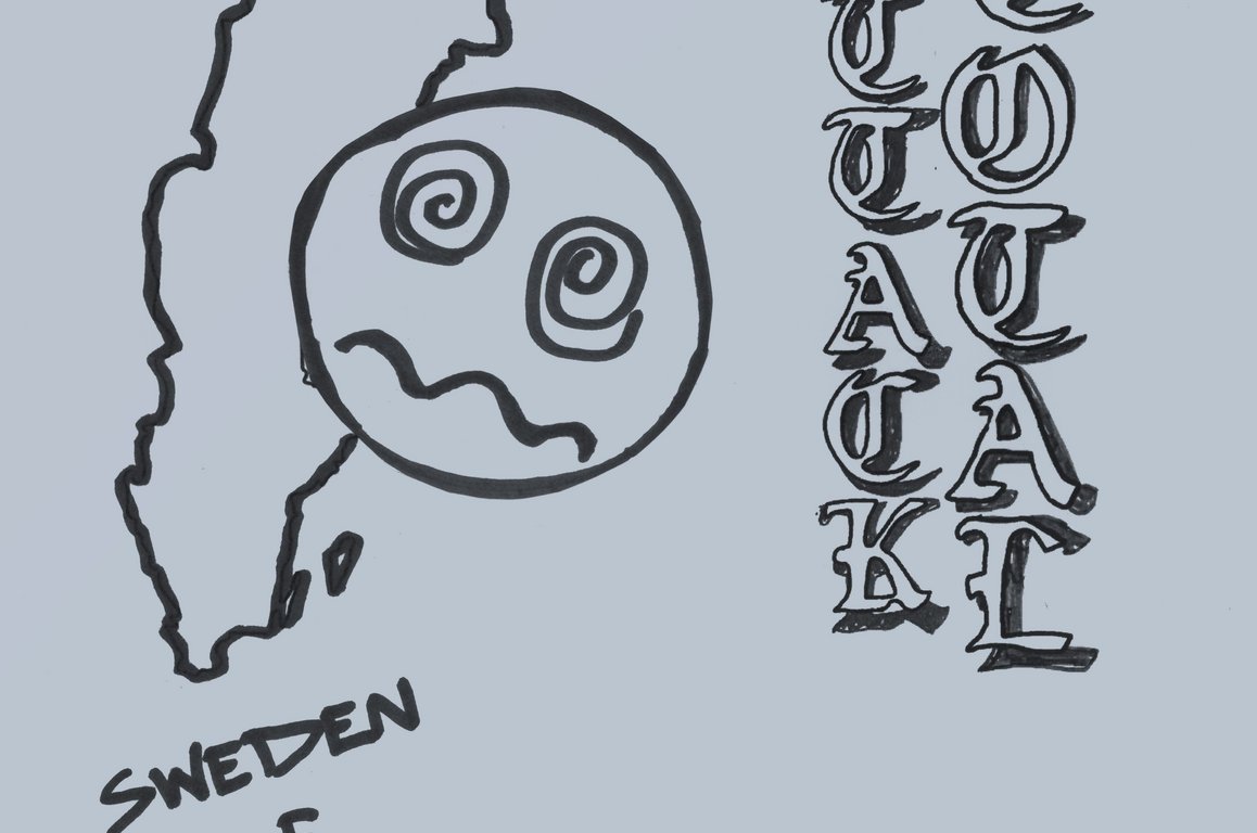 Portada del 7" EP 'Sweden E En Front' de Attack Total (2023)