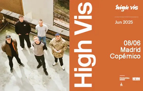 Cartel del concierto de High Vis en la sala Copérnico de Madrid (2025)